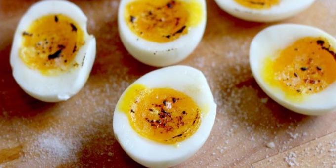 أطباق البيض: البيض المسلوق