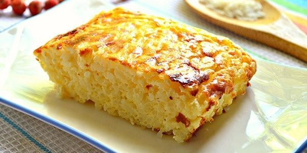 وصفة الجبن طبق خزفي: الجبن والأرز خزفي 
