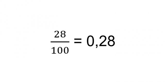 كيفية تحويل كسر إلى عشري: افصل بين عدد من الأرقام يساوي عدد الأصفار بفاصلة