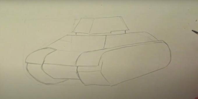 كيفية رسم دبابة: إضافة مسارات