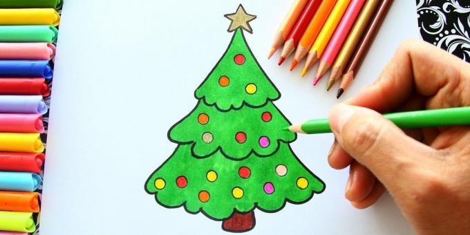 كيفية رسم فروي قلم رصاص شجرة أو شعر طرف القلم