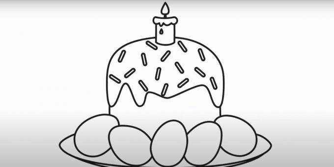 رسومات لعيد الفصح: كعكة عيد الفصح