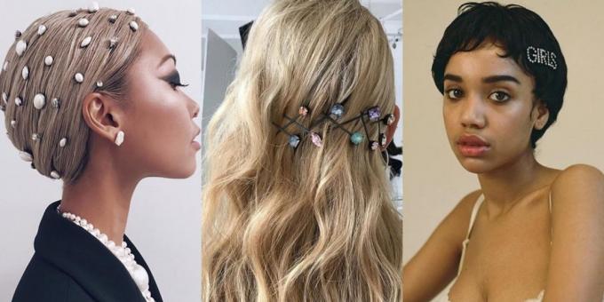 تسريحات الشعر المرأة العصرية في 2019: تسريحات الشعر مع الحجارة