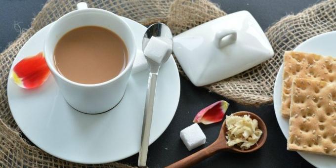 الزنجبيل وصفات: شاي الزنجبيل الحليب