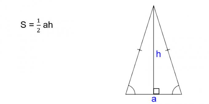 كيفية إيجاد مساحة مثلث متساوي الساقين