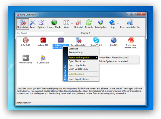 برنامج مجاني لنظام التشغيل Windows: ريفو إلغاء التثبيت 
