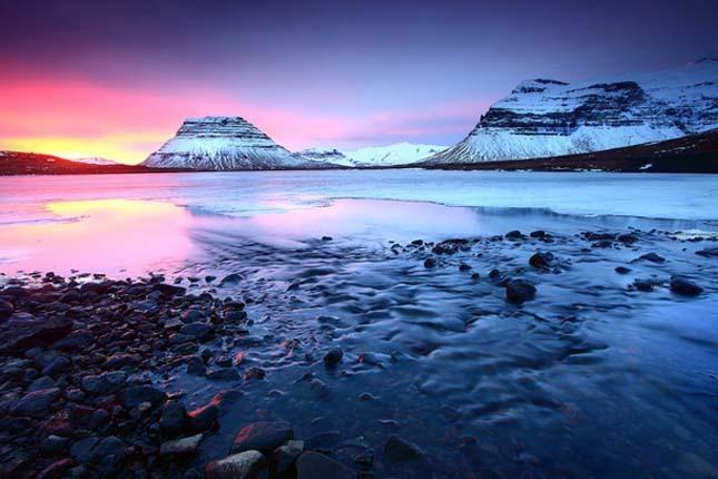 غروب الشمس في أيسلندا
