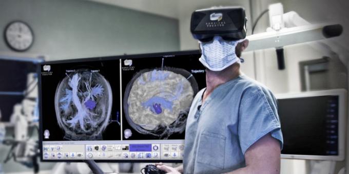 VR-خوذة في الطب