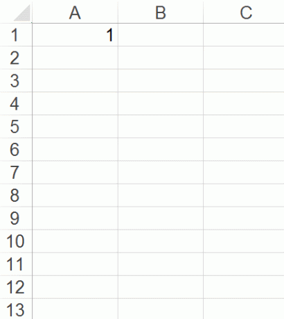أرقام الإكمال التلقائي في Excel