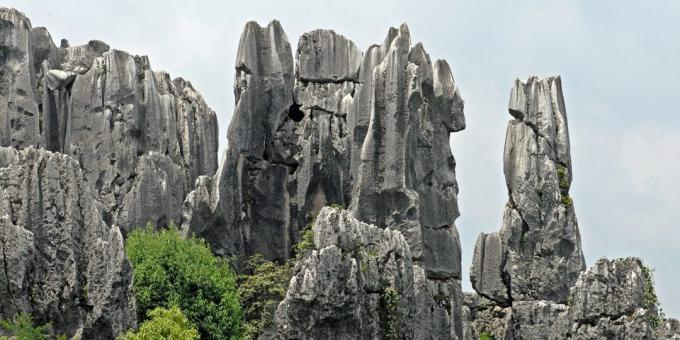 الأراضي الآسيوية يجذب السياح علم: شيلين غابة الأحجار، الصين