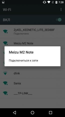 كيفية توزيع الانترنت من الهاتف إلى الروبوت: ربط جهاز Nexus 5 إلى MEIZU M2 ملاحظة على واي فاي