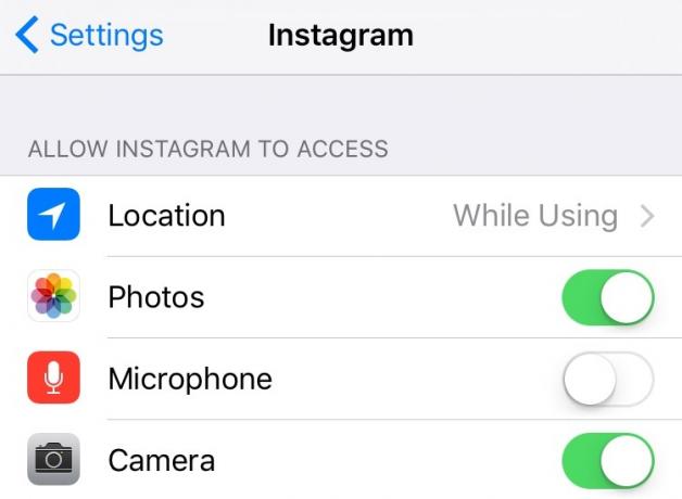 التحكم في الوصول إلى المعلومات التطبيق في دائرة الرقابة الداخلية في Instagram 9