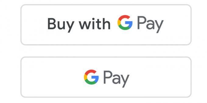 أزرار الدفع مع جوجل شعار