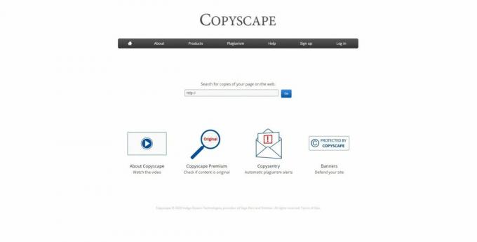 تحقق من تفرد النص عبر الإنترنت: Copyscape
