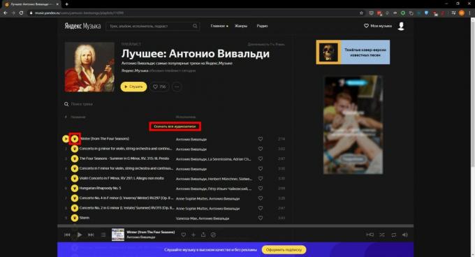 كيفية تنزيل أغنية من Yandex. الموسيقى ": YaMusic.pro