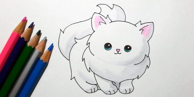 كيفية رسم القط واقفا في أسلوب الرسوم المتحركة