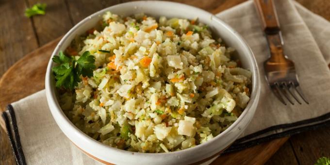 وصفات الرجيم: أرز بالقرنبيط مع الخضار والبيض