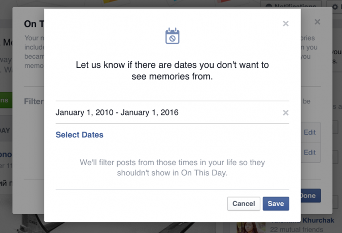 كيفية تعطيل ميزة في الفيسبوك "في هذا اليوم"