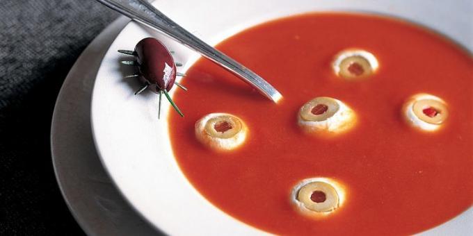 أطباق لجميع القديسين: حساء الطماطم مع عيون