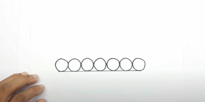 كيفية رسم الخزان: ارسم العجلات