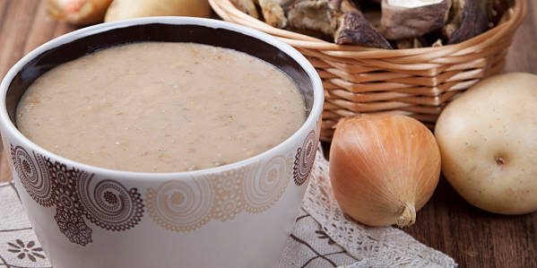 وصفة: كريم حساء مع الفطر والبطاطا