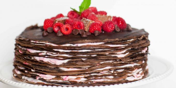 كعكة فطيرة مع الكاكاو والتوت: وصفات