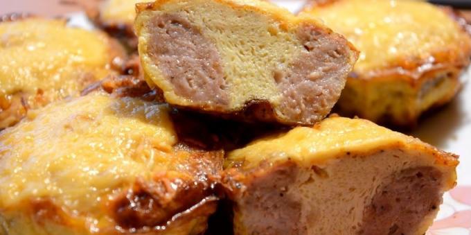 ما لطهي اللحم المفروم: اللحوم الكعك المحشو