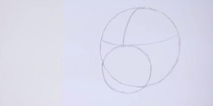 رسم دائرة قطرها أصغر
