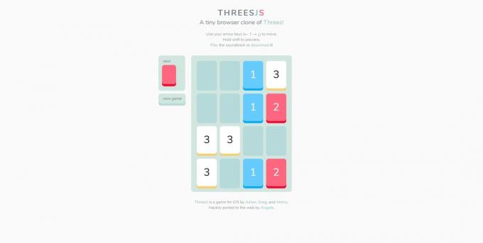 ألعاب الألغاز المجانية على الإنترنت: Threes JS