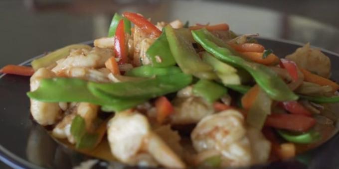كيفية طبخ الروبيان: الخضروات في الجمبري الصيني