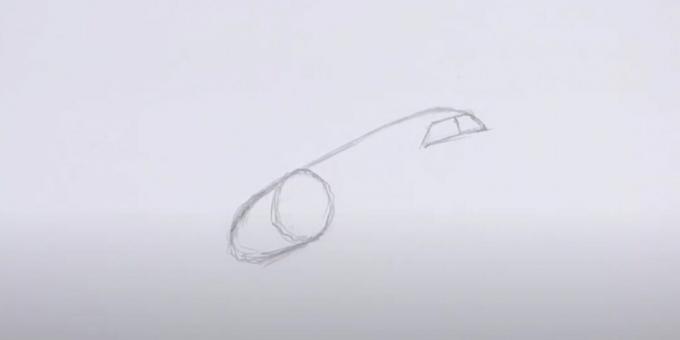 كيفية رسم طائرة: ارسم الزجاج الأمامي والمحرك