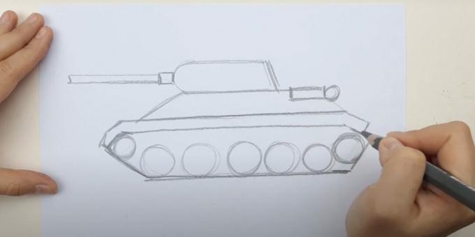 كيفية رسم دبابة: ارسم مدفعًا