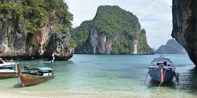 الأراضي الآسيوية يجذب السياح علم: جزيرة فاي فاي، تايلاند