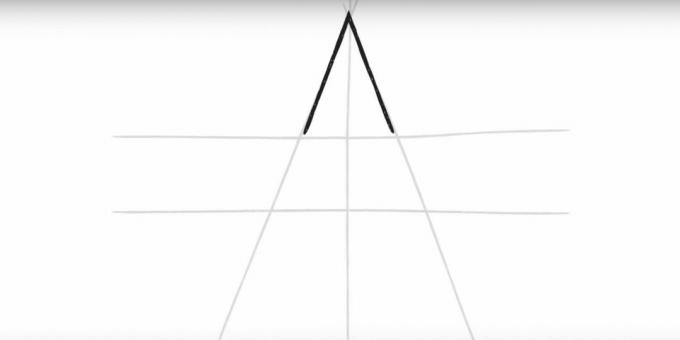 كيفية رسم نجمة خماسية: ضع دائرة حول الزاوية